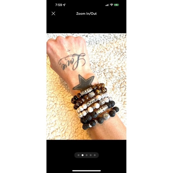 Your choice! Lava, Tigers Eye, Howlite Mala Bracelet - Picture 2 of 4